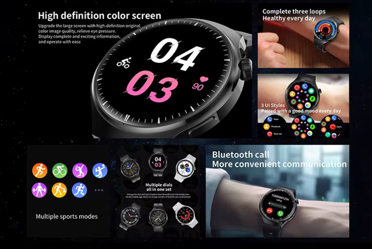 Smart Watch 4 Pro Business Class – Élégance & Technologie