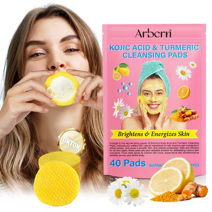 Pads Nettoyant Anti-Imperfections au Curcuma - 40 Cotons 🇧🇯