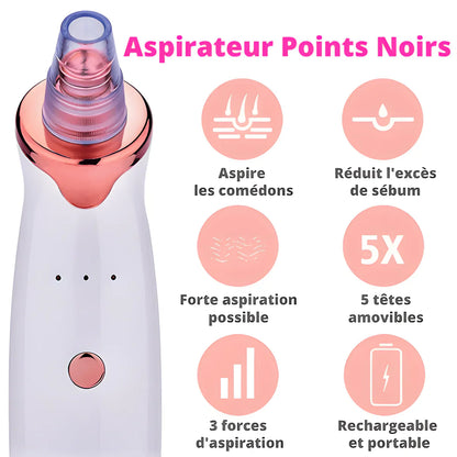 ClearSkin Pro™ : Aspirateur Point Noir, Extracteur (Comédons, sébum)