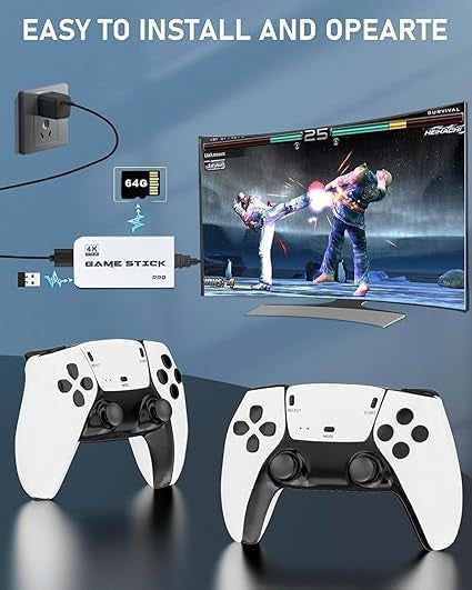 Console Game Stick™ – 20 000 Jeux Retro avec 2 manettes